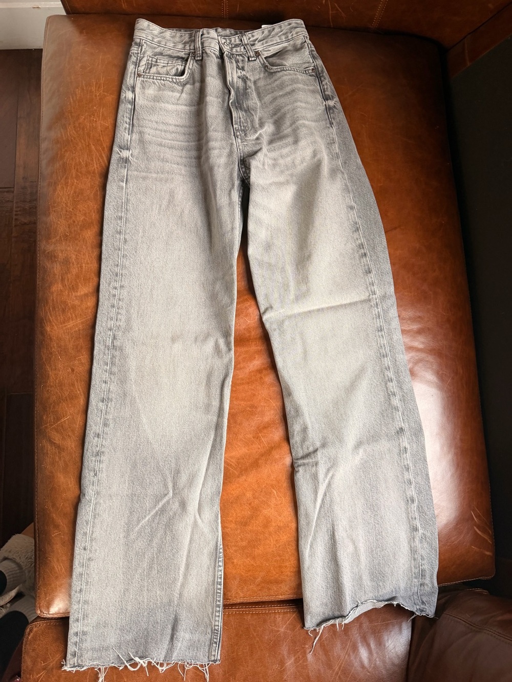 Zara High Rise Wide Leg Jeans